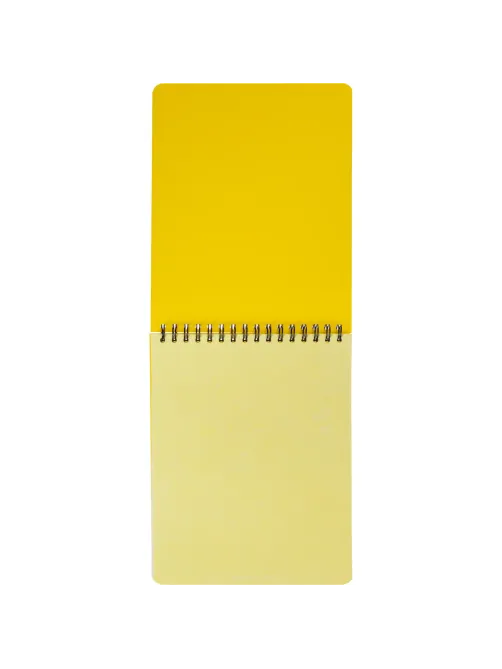Блокнот А5,60л,кл,спир,пласт.обл,тонир.бл. Attache Bright colours Желтый