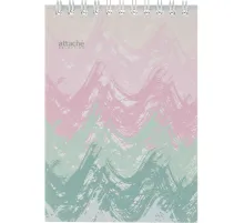 Блокнот А6,60л,кл,греб.верх,обл.мат.лам. Attache Selection Pastel Волны