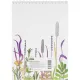 Блокнот А5 60л Attache Nature White flowers клет,65г,100%,греб,карт,ВД-лак
