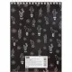 Блокнот А5,80л,кл,греб,карт.обл+УФ-лак Attache Selection LLAMAS черный