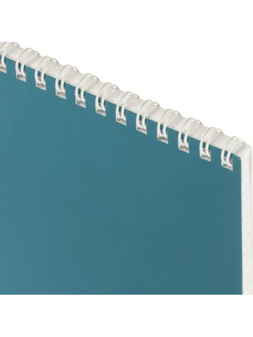 Блокнот А5 60л Attache Metallic Голубой клетка, греб, картон, фольга