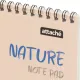 Блокнот А5 60л Attache Nature Beige flowers клет,65г,100%,греб,карт,ВД-лак