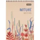 Блокнот А5 60л Attache Nature Beige flowers клет,65г,100%,греб,карт,ВД-лак