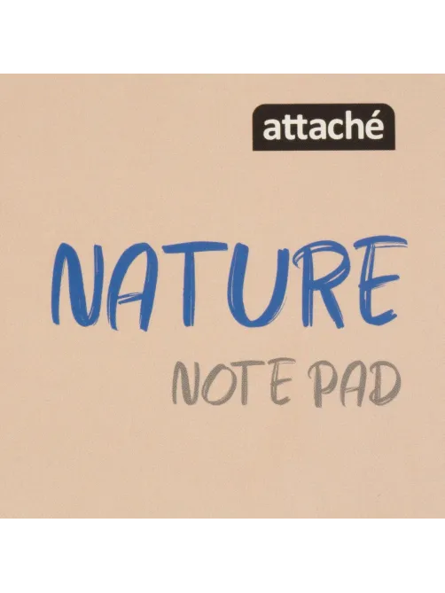Блокнот А5 60л Attache Nature Beige flowers клет,65г,100%,греб,карт,ВД-лак