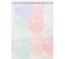 Блокнот А5,80л,кл,греб.верх,обл.мат.лам. Attache Selection Pastel Круги