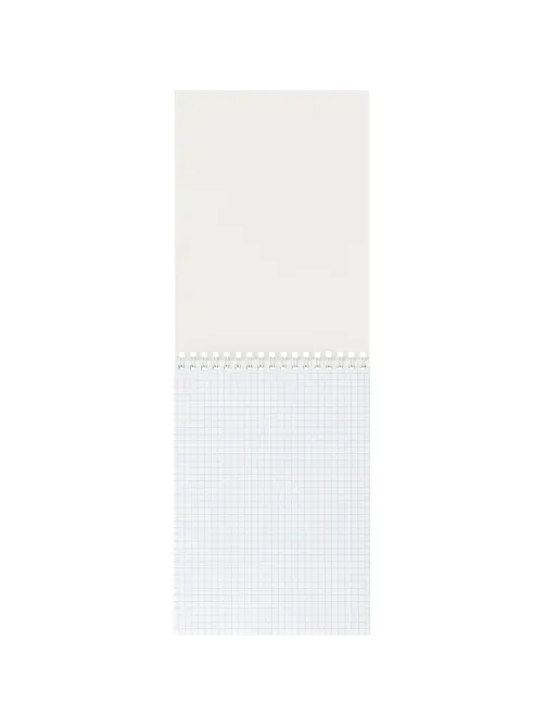 Блокнот А5 60л Attache Metallic Голубой клетка, греб, картон, фольга