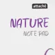 Блокнот А5 60л Attache Nature White flowers клет,65г,100%,греб,карт,ВД-лак