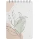 Блокнот 80л,клетка,А5 Flora 1,пласт.обл,серебр.спираль