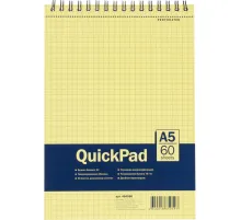 Блокнот 60л,кл,А5,Yellow Pad,спираль,тон.блок 70г/м