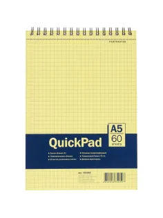 Блокнот 60л,кл,А5,Yellow Pad,спираль,тон.блок 70г/м