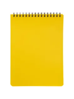 Блокнот А5,60л,кл,спир,пласт.обл,тонир.бл. Attache Bright colours Желтый