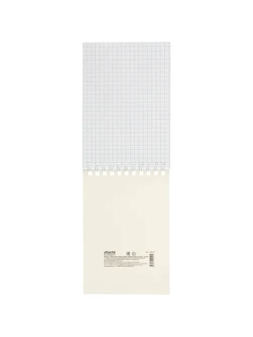 Блокнот А6 108x146,40л,гребень, картон,клетка, синяя