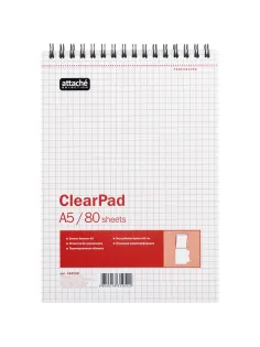 Блокнот 80л,без/лин,А5,Clear Pad,блок белый 60г/м