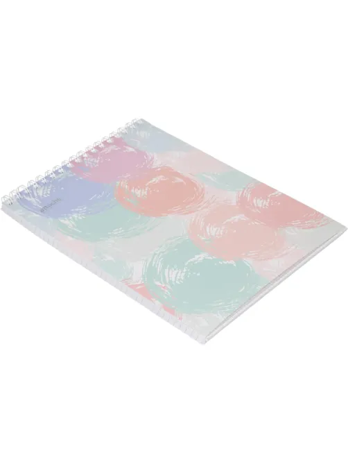 Блокнот А5,80л,кл,греб.верх,обл.мат.лам. Attache Selection Pastel Круги
