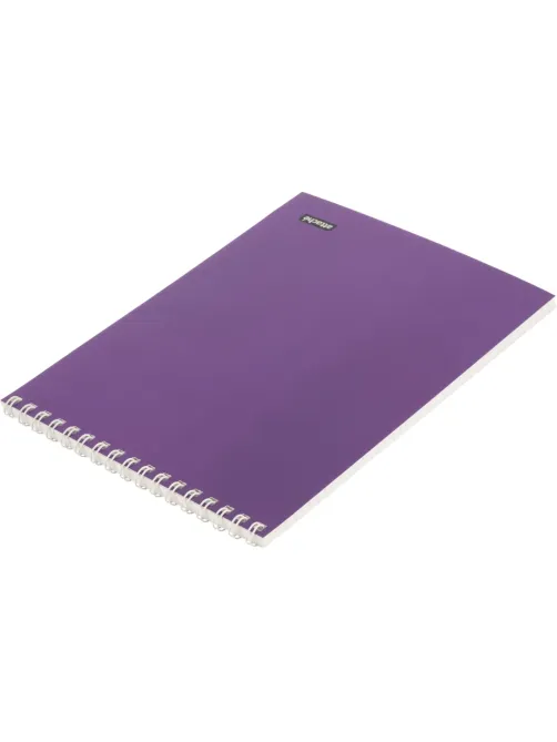 Блокнот А5 60л Attache Metallic Фиолет клетка, греб, картон, фольга