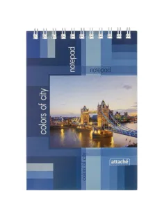Блокнот Attache Economy Города А6 40л. разноцв.,клетка,спираль (105х145мм)