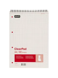 Блокнот 80л,без/лин,А4,Clear Pad,белый 60г/м