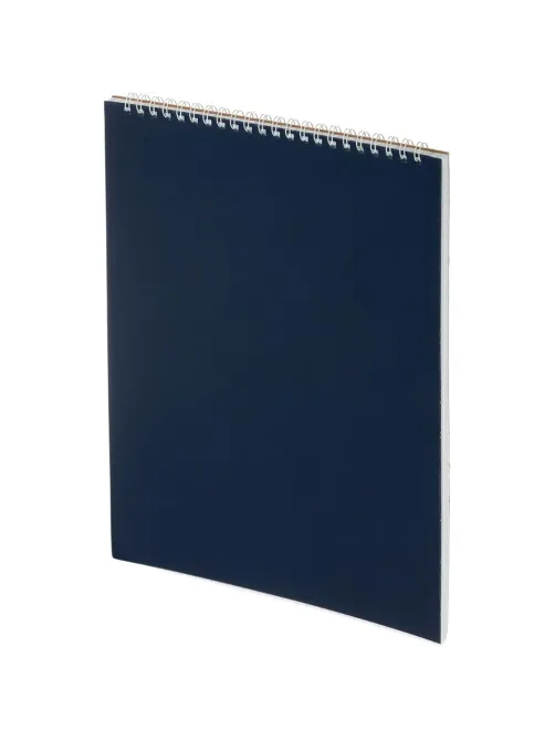 Блокнот на спирали А4 60л. синий картон д/лог.клет.14