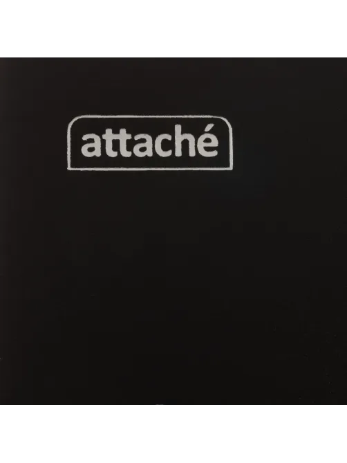 Блокнот А4 80л Attache гребень клетка пластик черн с тиснением