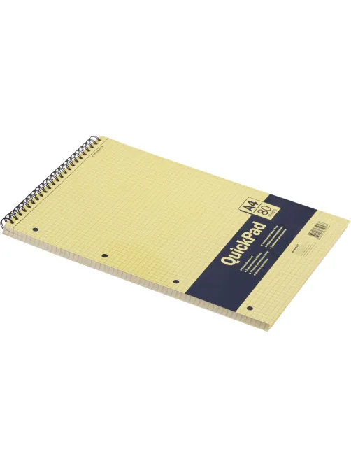 Блокнот 80л,кл,А4,Yellow Pad,спираль,тон.блок 70г/м