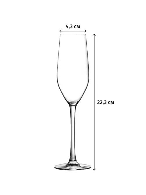 Бокал -флюте 160 мл. d=43 мм. h=223 мм. Селест, 12шт/уп, 56791