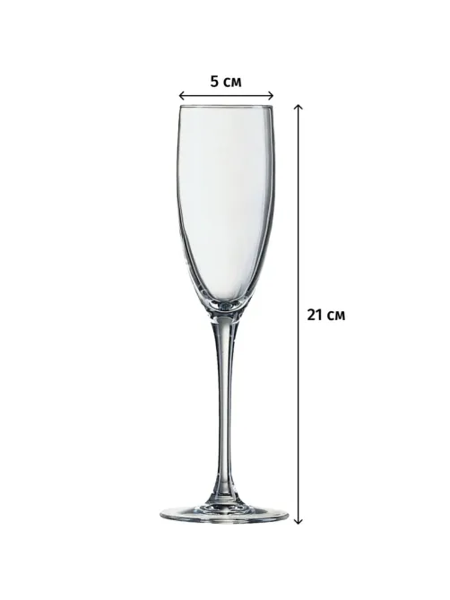 Бокал -флюте 170 мл. d=50 мм. h=210 мм. Эталон, 12шт/уп, 47301
