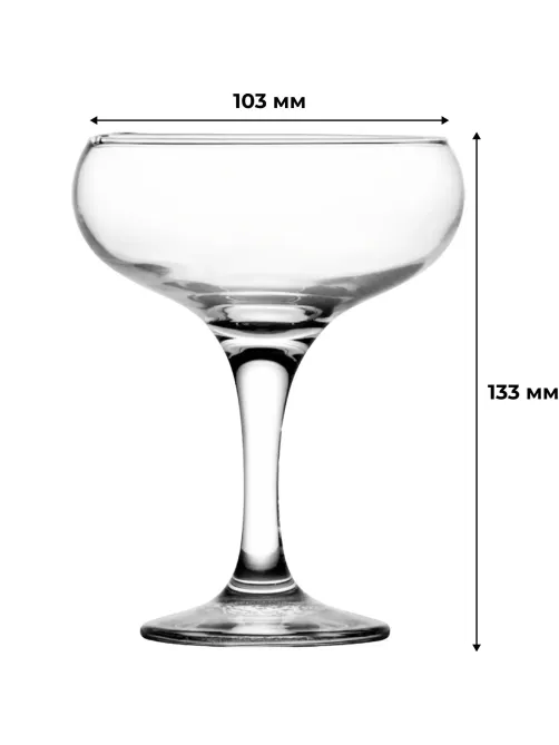 Бокал (шампанское) 260 мл. d=103 мм. h=133 мм. Бистро 12шт/уп