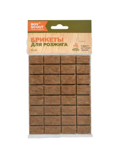 Брикет для розжига BOYSCOUT, 2 пл. по 32 шт., 61146