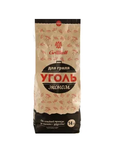 Уголь древесный для гриля Эконом, пакет 14 л смешанных пород. 26