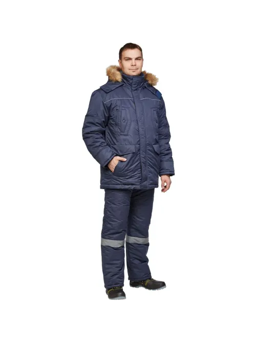 Брюки рабочие зимние муж. з28-БР син (р.48-50)170-176