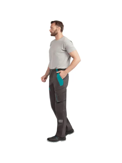 Брюки лет муж TOPFORT Алистер (л36) т.сер/бирюз 120-124/194-200