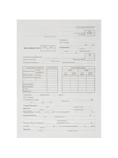 Бланк Авансовый отчет форма АО-1 А4  1у/5кн по 100л газетка(упаковка крафт)