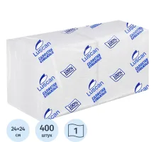 Салфетки бумажные Luscan PROFI PACK 1сл24х24 белые 400шт/уп