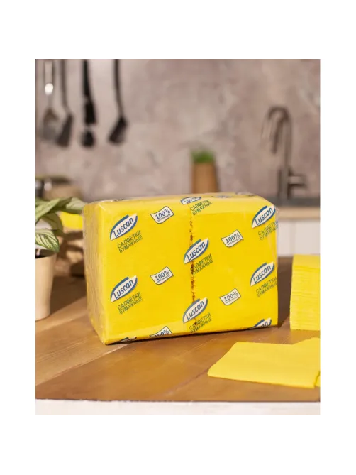 Салфетки бумажные Luscan Profi Pack 1сл24х24 желтые 400шт/уп