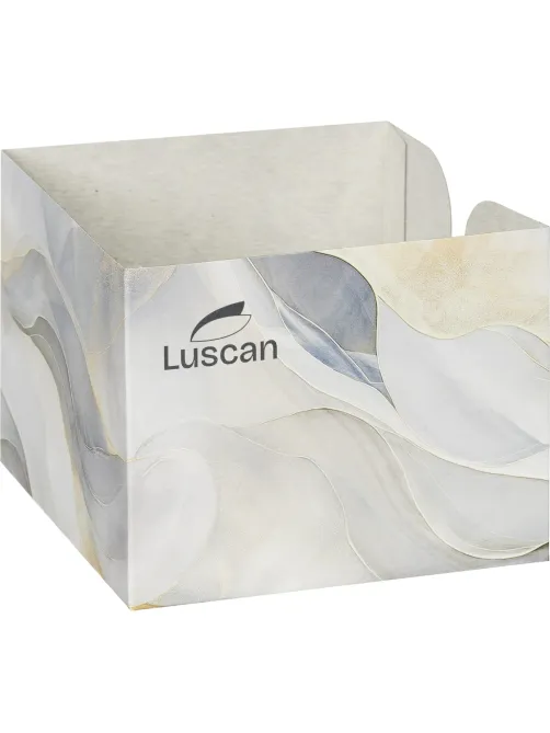 Салфетки бумажные Luscan 1 сл 24x24см белые 100штх4, спендер