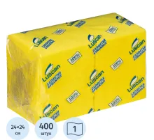 Салфетки бумажные Luscan Profi Pack 1сл24х24 желтые 400шт/уп