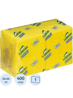 Салфетки бумажные Luscan Profi Pack 1сл24х24 желтые 400шт/уп