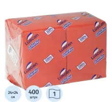 Салфетки бумажные Luscan Profi Pack 1сл24х24 красные400шт/уп