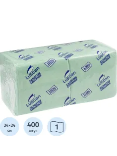 Салфетки бумажные Luscan Profi Pack 1сл24х24пастель салатовые 400 шт/уп