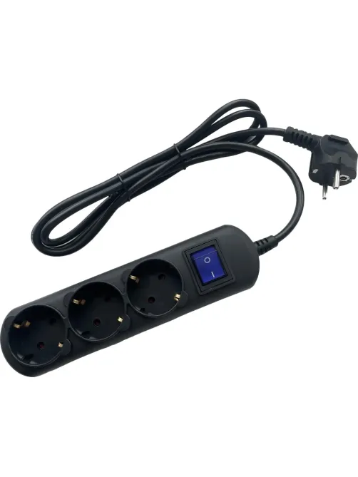 Удлинитель Power Cube 3р/5м с/з с выкл 16А черн (PC-7B-5M)