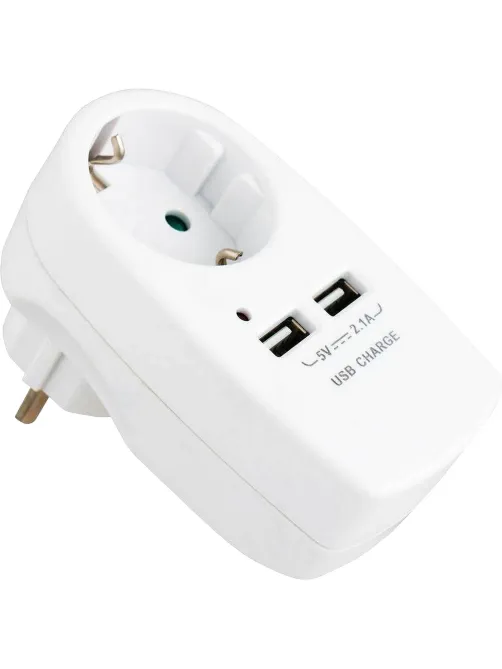 Переходник для розеток с USB портом СТАРТ С/А SA 1-ZD-2USB 10/60