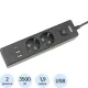 Удлинитель Power Cube, 2р/1.9 м выкл.,3USB, 3.5кВт,16А,3x1,0 черн(PC-5B-2M)