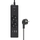 Удлинитель Power Cube, 2р/1.9 м выкл.,3USB, 3.5кВт,16А,3x1,0 черн(PC-5B-2M)