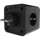 Тройник AGNI 4/220 + 2 USB + 1 Type C,черный(TP-WJ3U4E-C-black)