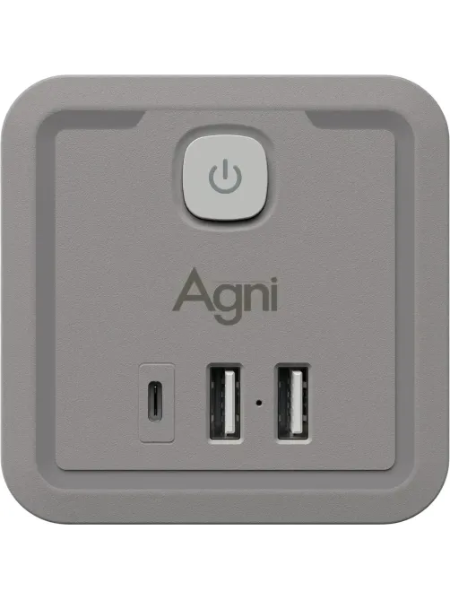 Тройник AGNI 4/220 + 2 USB + 1 Type C,белый(TP-WJ3U4E-C-white)