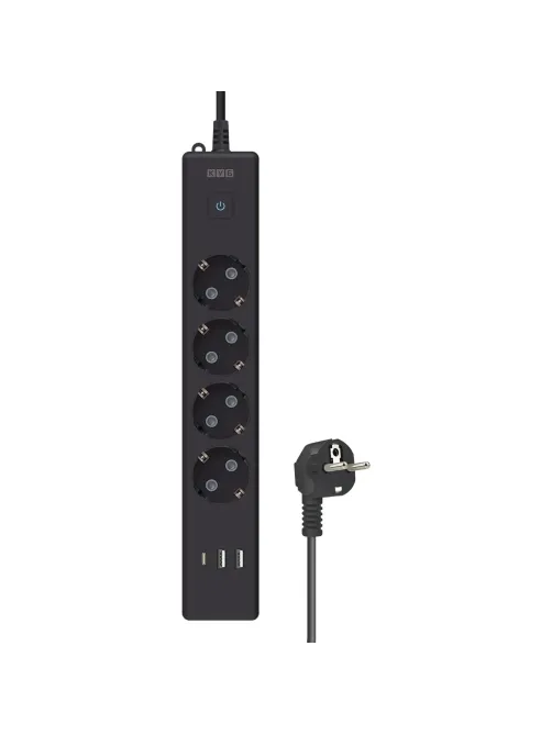 Удлинитель Power Cube, 4р/1.9м выкл.,3USB, 3.5кВт,16А,,3x1,0 черн(PC-7B-2M)