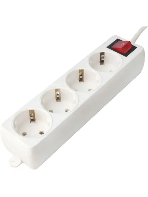 Удлинитель Гарнизон EL-NB-G4-W-5 4р/5м, 10А, с выкл. и зазем., белый