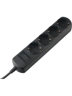 Удлинитель Power Cube 7м, 4р, без выкл., 10А черн. (PC-1B-7M)