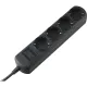 Удлинитель Power Cube 7м, 4р, без выкл., 10А черн. (PC-1B-7M)