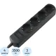 Удлинитель Power Cube 3м, 4р, без выкл., 16А черн. (PC-2B-3M)